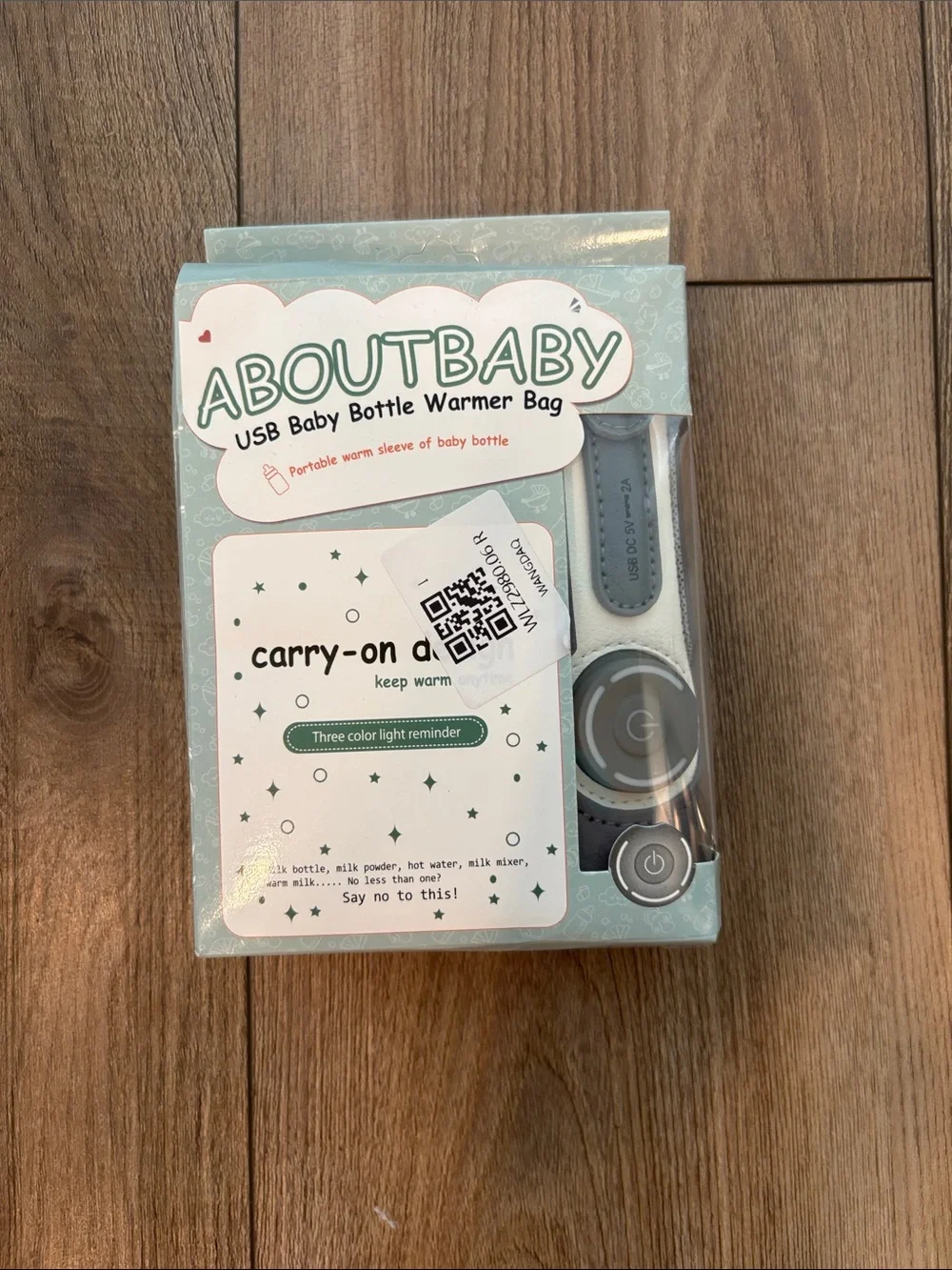 USB Baby Bottle Warmer Bag - Light Blue
